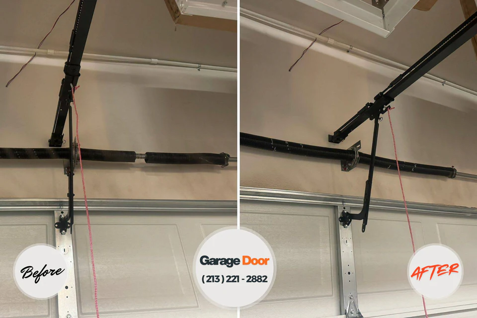 Before and after: garage door repair 64152